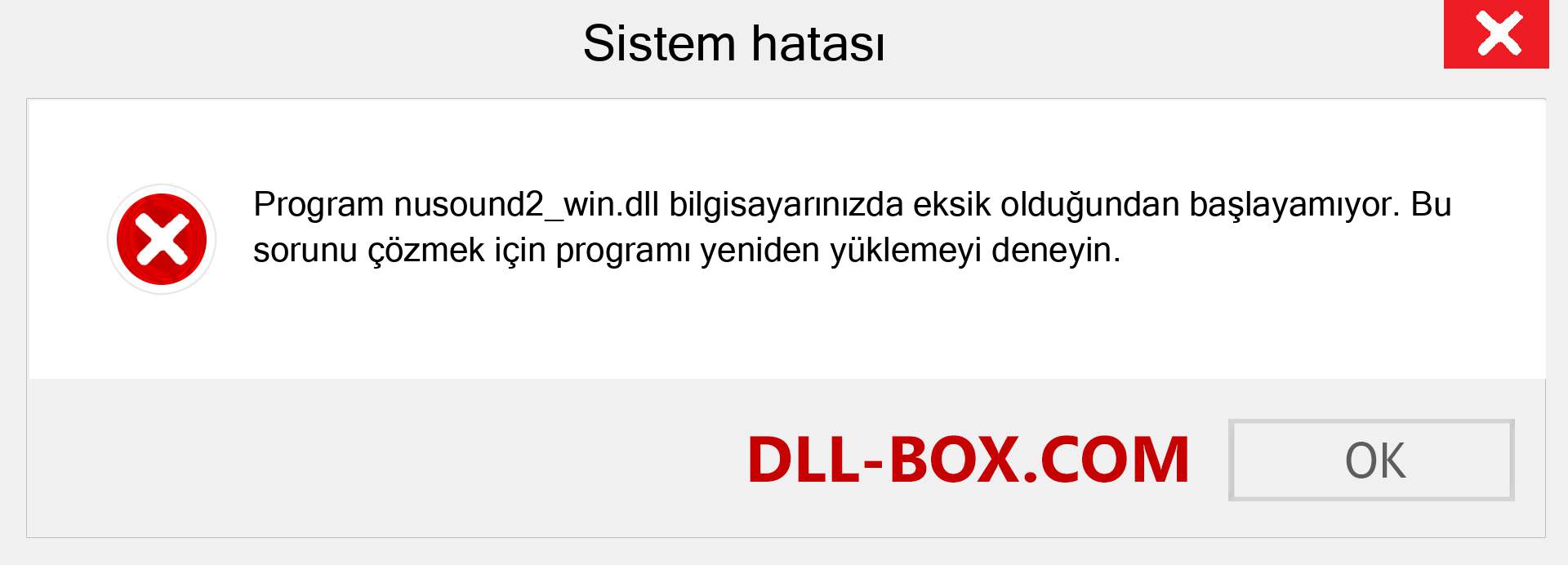 nusound2_win.dll dosyası eksik mi? Windows 7, 8, 10 için İndirin - Windows'ta nusound2_win dll Eksik Hatasını Düzeltin, fotoğraflar, resimler